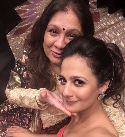 Pooja Ruparel with her mother