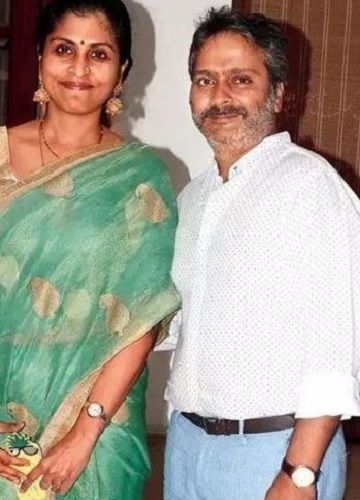 S. P. Charan With His Wife, Aparna
