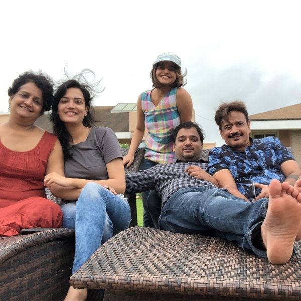 Suhani Shah with her family on a vacation