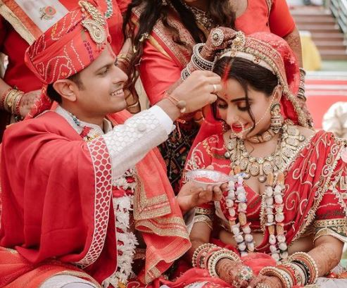 Aishwarya Sharma's wedding picture