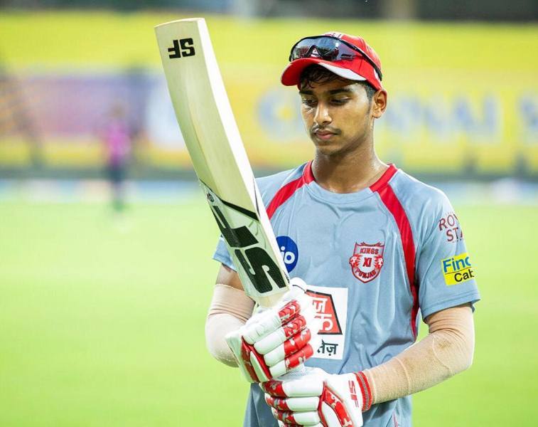 Darshan Nalkande during a practice sessions for the 2020 IPL