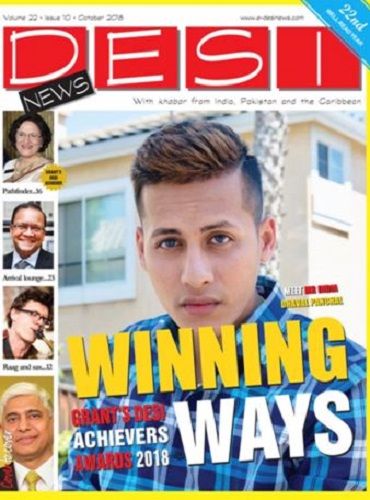 Dhaval Panchal on the Front cover of Canadian #1 Magazine, e-desinews