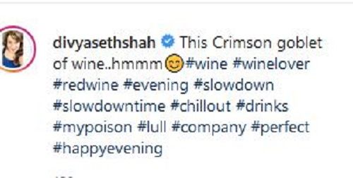 Divya Seth's Post About Wine