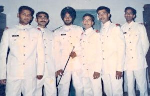 First from left Gentleman Cadet Gaurav Arya at Officer's Training Academy in Chennai
