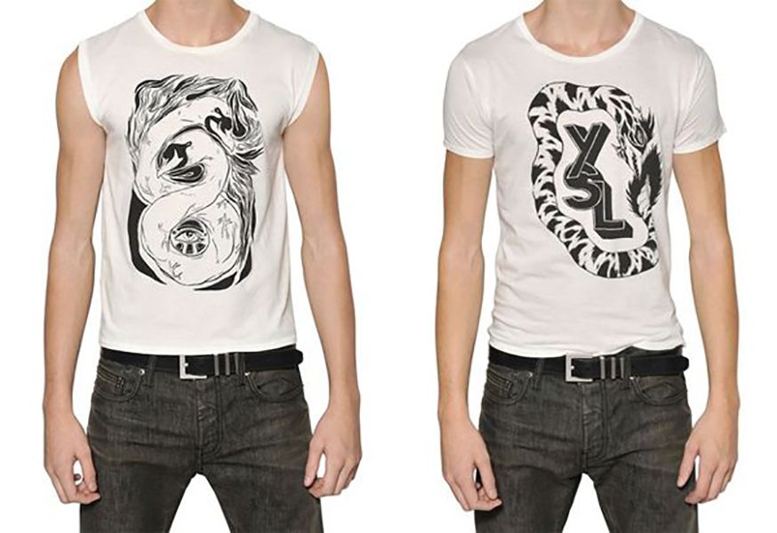 Grime's Capsule Collection of T-shirts for Saint Laurent