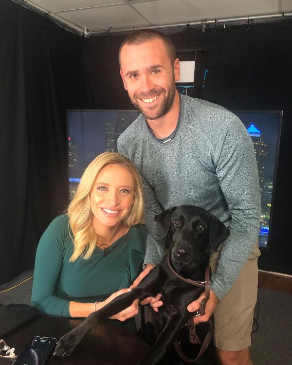 Kayleigh McEnany and her husband, Sean Gilmartin, with their pet dog, Lexi