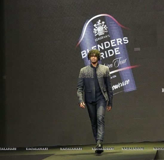 Michael Ajay walking the ramp at Blenders Pride Fashion Tour (2020)