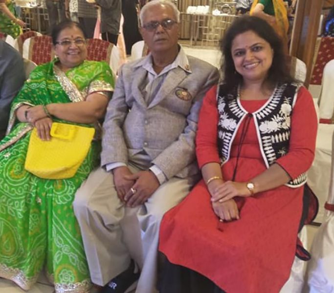 Monica Purohit with her Parents