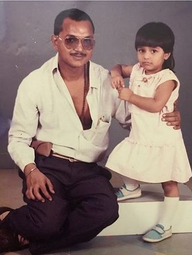 Nidhi Moony Singh's Childhood Picture With Her Father