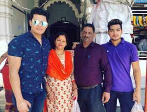 Anuj Rawat with his family