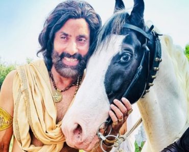 Shaji Choudhary with a horse