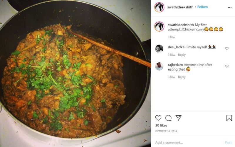 Swathi Deekshith's Instagram post