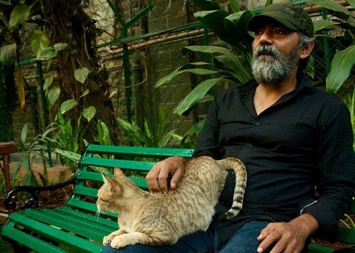 Asif Basra With a Cat