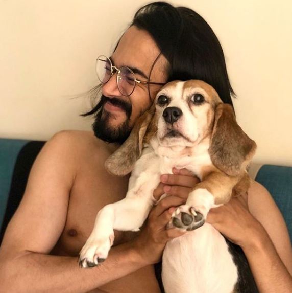 Bhuvan Bam with his pet dog