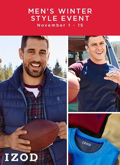 Colin Jost and Aaron Rodgers in an Advertisement for Izod