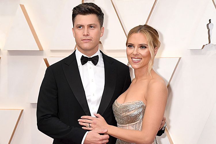 Colin Jost with his Wife