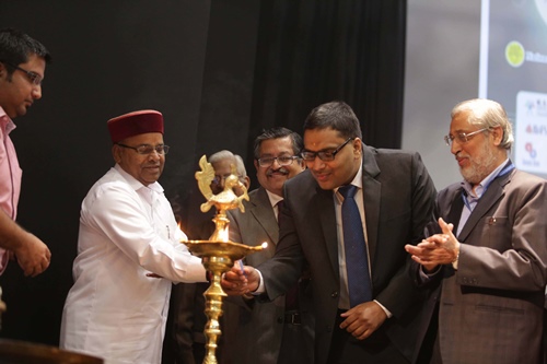 Dr. Jitendra Aggarwal lighting the lamp before the National Conference on Disability