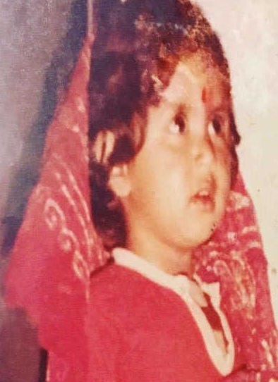 Kavita Kaushik in childhood