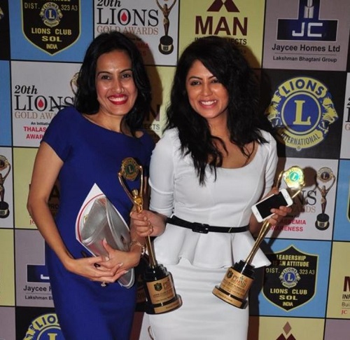 Kavita Kaushik with her Lions Gold Award