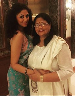 Kavita Kaushik with her mother