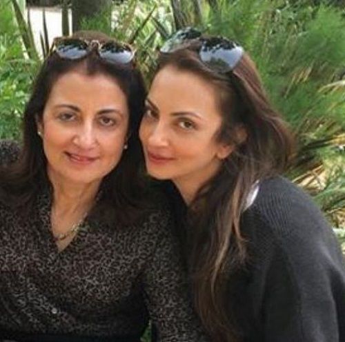 Seema Khan with her Mother
