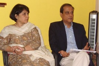  Debashis Basu with his wife Sucheta Dalal
