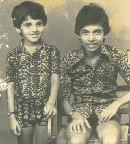A Childhood Picture of Anil Nedumangad (Standing) with his Brother
