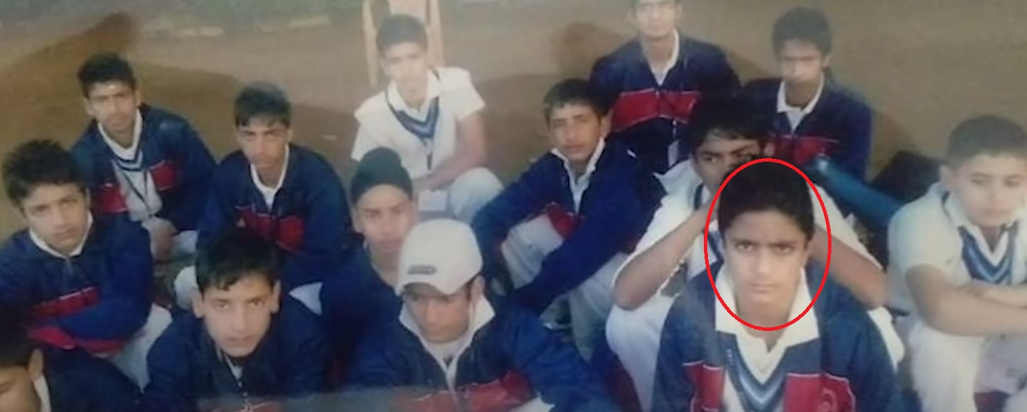 Abdul Samad with his team during his formative years as a child cricketer