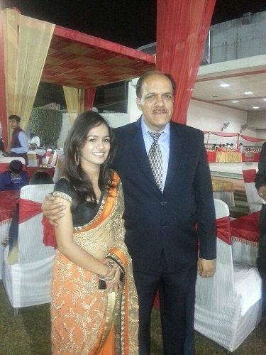 Aditi Sanwal with her Father