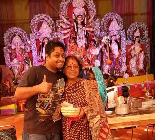 Aidityo Ganguly with his mother, Shefali Ganguly