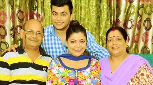 Divya Bhatnagar with her Family