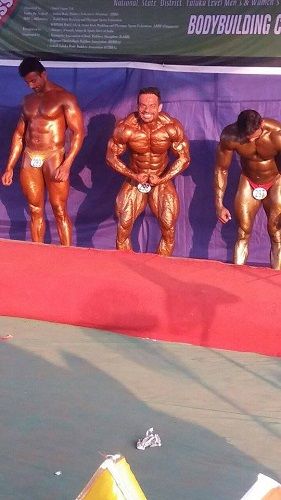 Gaurav Taneja in a Body Building Competition in 2016