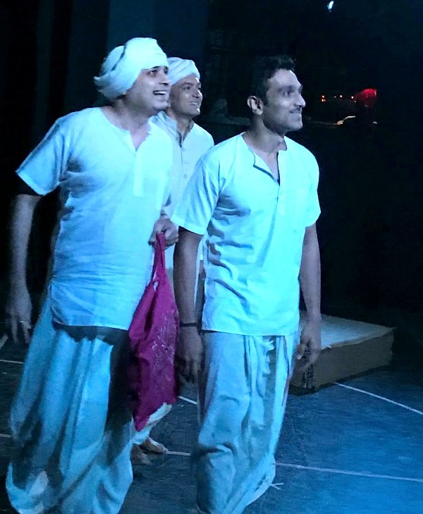 Jay Upadhyay doing a play with Pratik Gandhi
