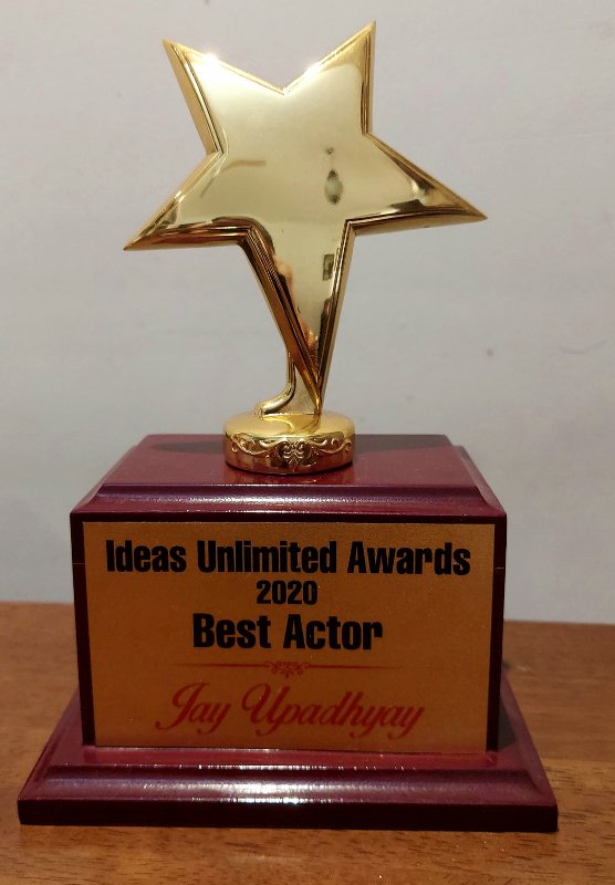 Jay Upadhyay's award for Best Actor