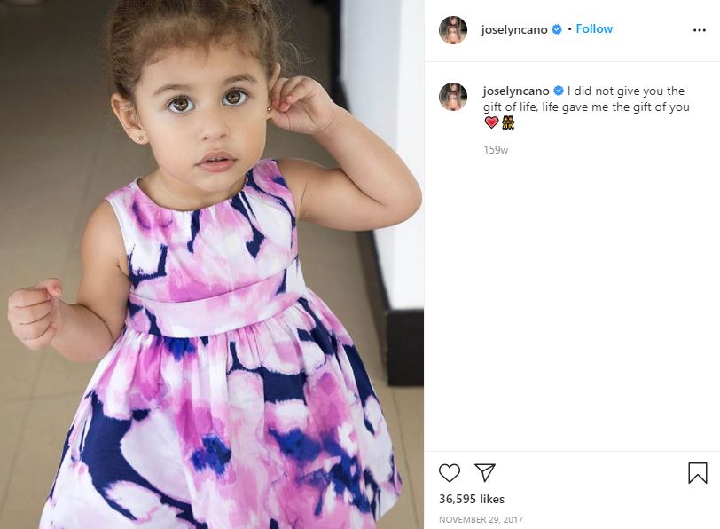 Joselyn Cano's daughter's picture on her Instagram account