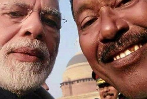 Karimul Haque's selfie with PM Narendra Modi