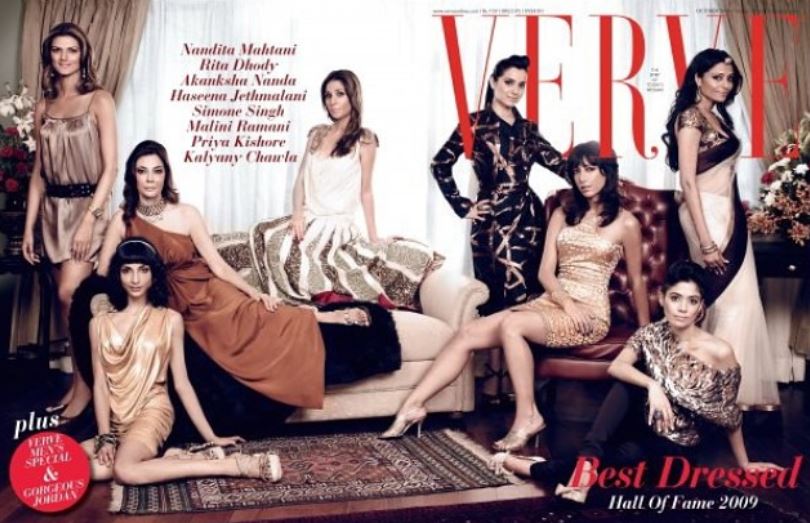 Nandita Mahtani on the cover of the Verve magazine