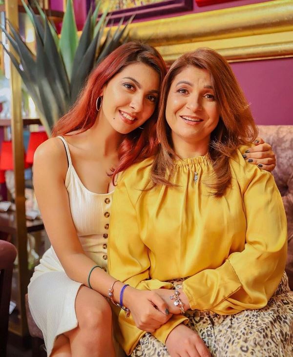 Niki Mehra with her mother