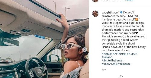 Riya Jain’s Instagram post about her car