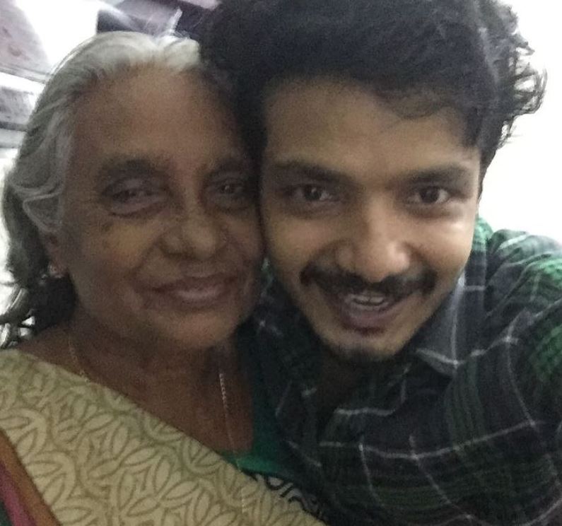 Sreenath Bhasi with his grandmother