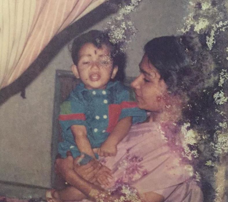 Sreenath Bhasi with his mother