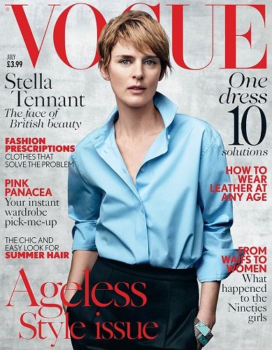 Stella Tennant featured on a Magazine Cover