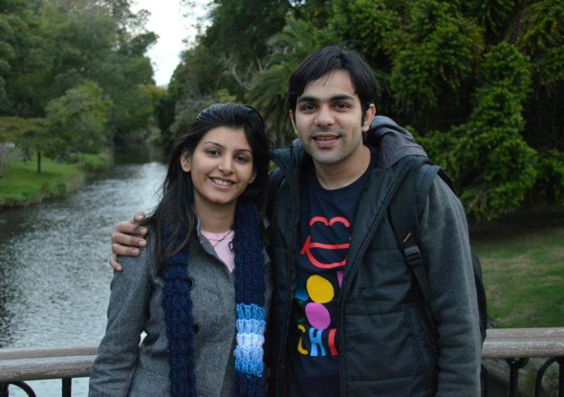 Sumit Anand with his wife