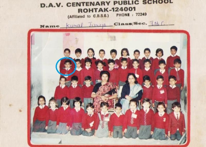 Sumit Anand's childhood school picture