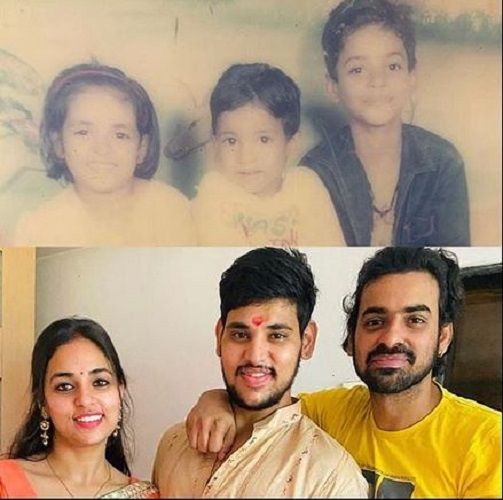 Then and Now Pictures of Aditya Ojha and his Siblings