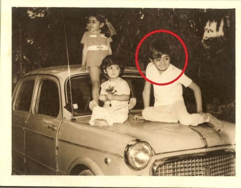 A childhood picture of Hansal Mehta