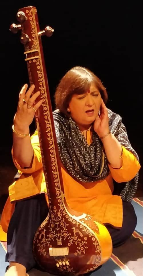 Bharati Achrekar in a musical event