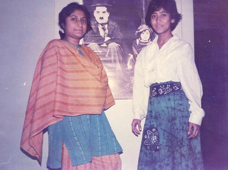 A picture of Nayana Dasgupta (in white top) from 1987