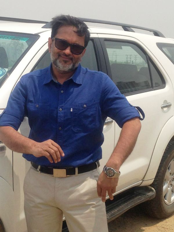 Ajit Anjum with his Fortuner car