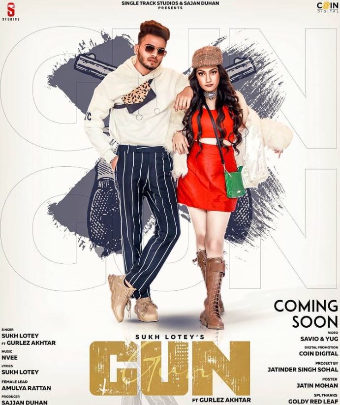 Amulya Rattan on the cover of the song Gun